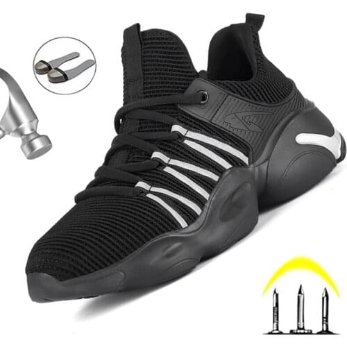 Lightweight Safety Shoes Women Men Work Shoes Puncture-Proof Safety Boots Men Steel Toe Shoes Work Sneakers Men Security Shoes