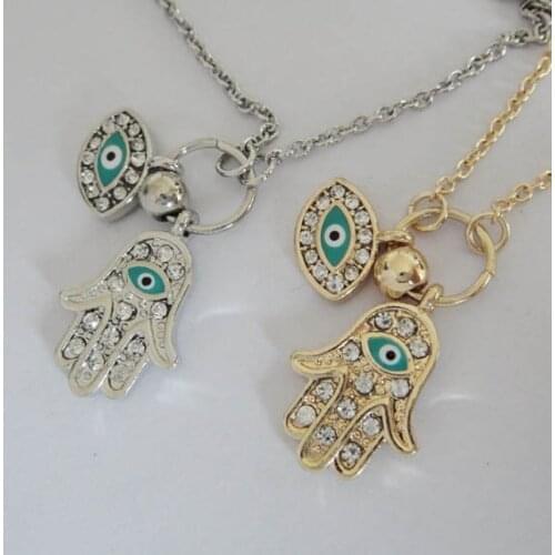Fashion jewelry items hamsa fatima hand pendant necklace