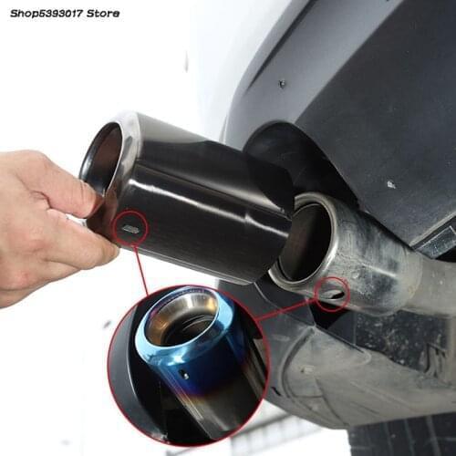 Car Exhaust Muffler Tip Round Stainless Steel Pipe Chrome Exhaust Tail Muffler Pipe For Mazda CX5 CX-5 2017 2018 2019 2020 2021