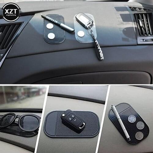 Anti-skid Pad Car Mobile Phone Holder Perfume Keys Storage Sticker Adhesive Silicone Mat Car Dashboard Phone Thin Stand Non-Slip