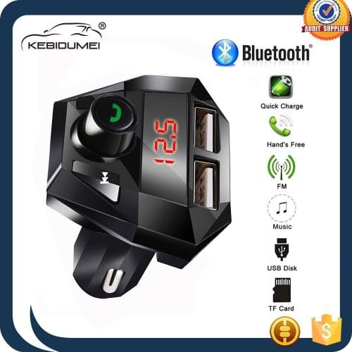 Kebidumei New Dual USB Car Charger Universal Mobile Phone Aluminum 3.1A LED Display Car-Charger for Xiaomi Samsung iPhone11