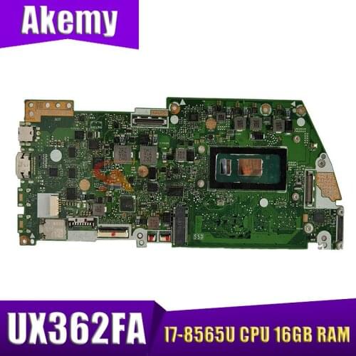 UX362FA original mainboard with I7-8565U CPU 16GB RAM For ASUS UX362FA-EL142T ZenBook UX362 UX362FA laptop motherboard test ok