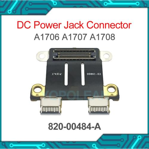 Original DC Power Jack Board Connector 820-00484-02 For Macbook Pro Retina 13" 15" A1706 A1707 A1708 2016 2017 year
