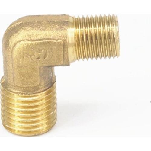 Brass ELbow Pipe fitting Connector 90 Deg M12x1.25mm Metric male Thread to 1/8" male Thread for water fuel gas