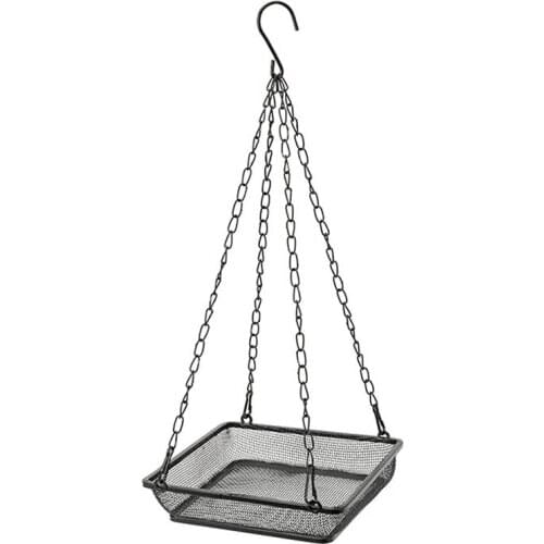 Hanging Bird Feeder Tray, Platform Metal Mesh Seed Tray, Suitable for Bird Feeder, Outdoor Garden Decoration