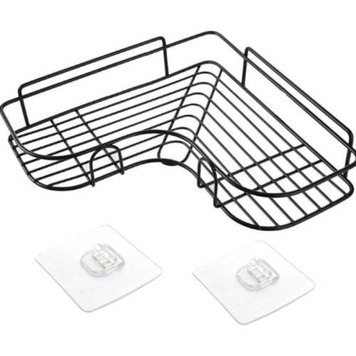 Bathroom Accessories Shelf Metal Shelf Storage Rack Stainless Steel Punch-Free Firm Shower Kitchen Fitted Wall Storage Organizer