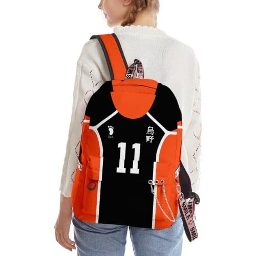 Hot Japan anime haikyuu high school vollyball club cosplay backpack teenager boys girls Fashion school bags hard big travel bag