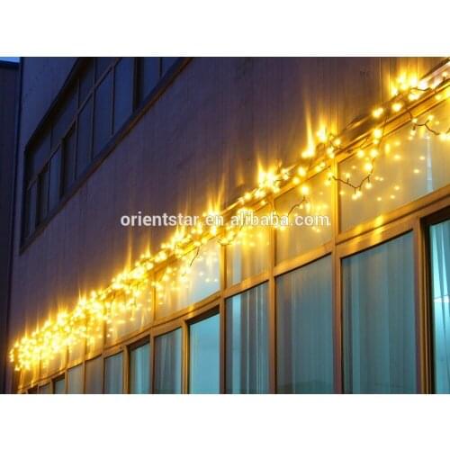 Holiday Decoration Christmas Extendable Light String Rubber Cable Outdoor Use 5m 50 PCs LED Warm White
