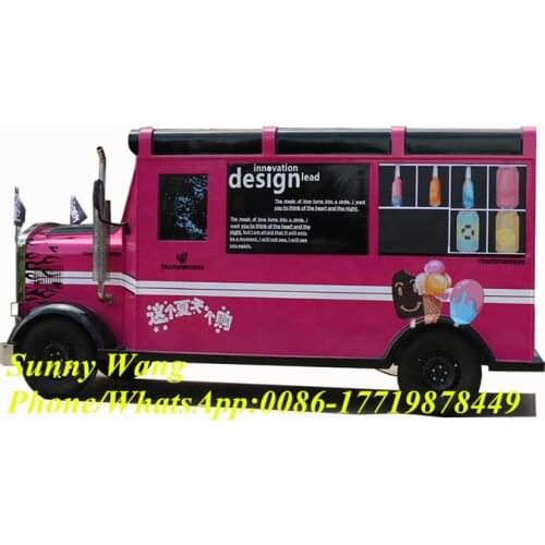 Factory sale 5m Transformers mobile electric food van/ mobile food truck cart for sale australia with working bench