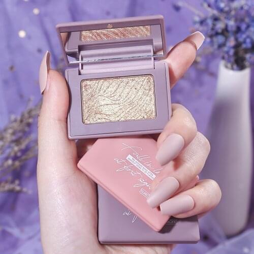 Suikone shimmer highlighter palette with diamond glitter pigment long lasting waterproof 8 colors rainbow highlighter BN246