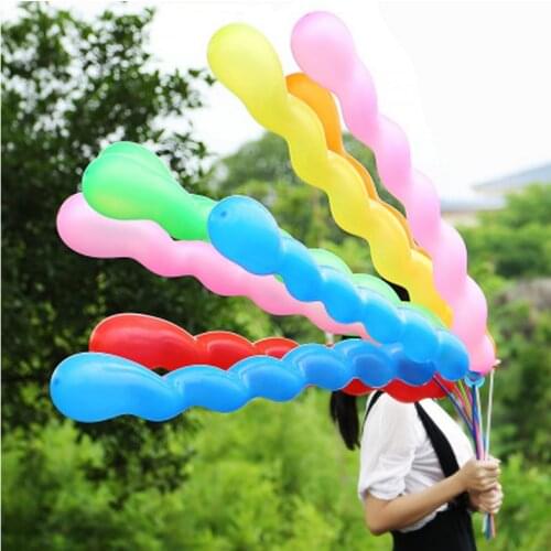 30pcs/lot Screw Thread Latex Balloon Long Balloons Wedding Decoration Happy Birthday Party Magic Balloons Supplies