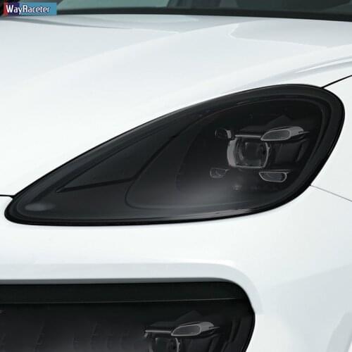 Car Headlight Protective Film Taillight Transparent Black TPU Sticker For Porsche Cayenne 2019 2020 2011-Present 958 Accessories