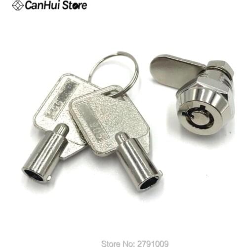 1pcs 12MM Key Switch Mechanical Lock 905 Turn Tongue Lock Cabinet Drawer General Lock Small Plum Metal Stainless Steel Switch