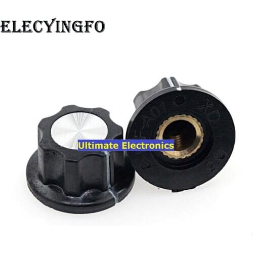 10pcs MF-A01 Potentiometer knob WH118/WX050 Bakelite knob/hat Copper core Inner hole 6mm