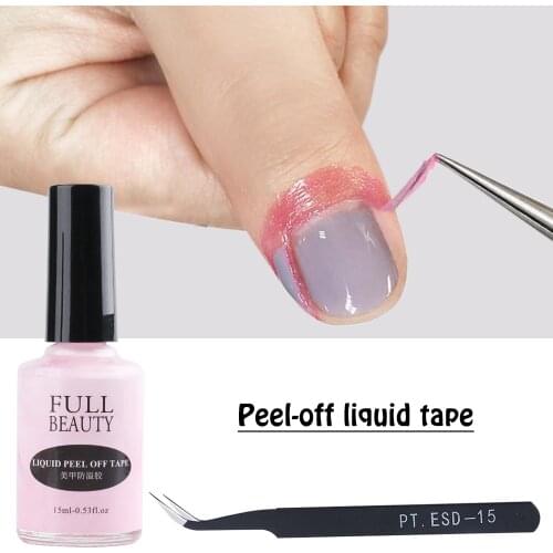 15ml Liquid Latex Gel Nail Polish Peel Off Tape Anti-Spill Glue Skin Care Cuticle Remover Protector Varnish Manicure Tool FB1825