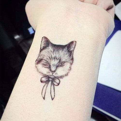 2 Pcs hot sexy spray waterproof designs Temporary tattoos men women large black owl arm fake transfer tattoo stickers