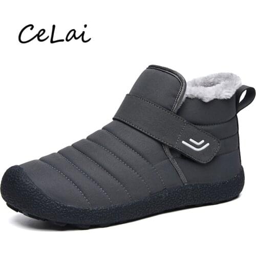 2020 Waterproof Men Warm Ankle Boots Snow Shoes Woman Winter Boots Fur Plush Classic Male Casual Boot Sneaker Man Footwear A-094