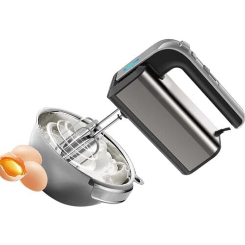 5-Speed Electric Food Mixer 500W High Power Hand Blender Stainless Steel Spiral Kneader Dough Blender Egg Beater for Kitchen