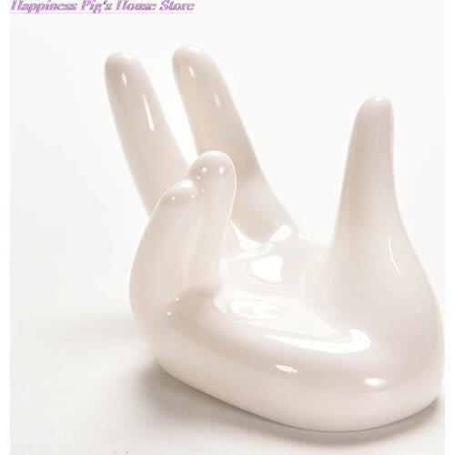 White Porcelain Ceramic Air Plant Tillandsia Holder Flower Office Desk Decor Chic Home Decoration Garden Ornaments