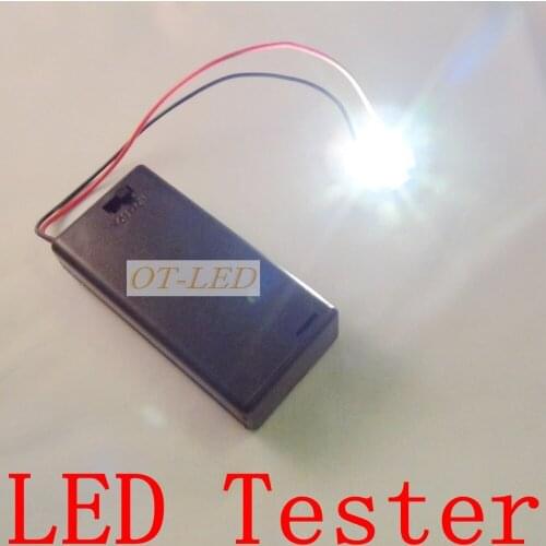 Freeshipping!Mini Box LED Tester Test Box for Input 3V High Power LED Light-emitting Diode Bulb Lamp