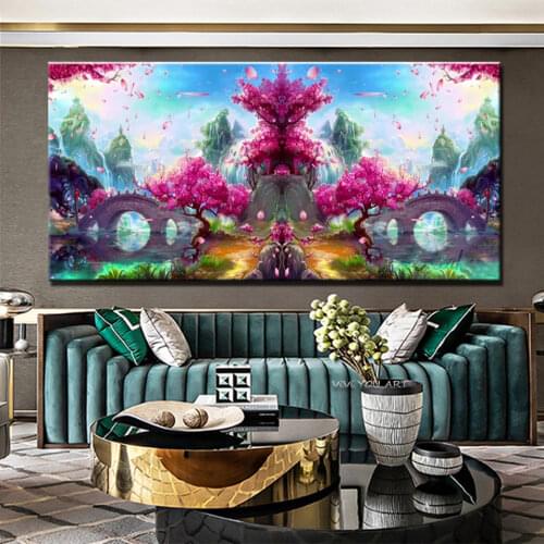 Diamond embroidery round drill Abstract city landscape diamond mosaic full square diamond painting cross stitch large size art