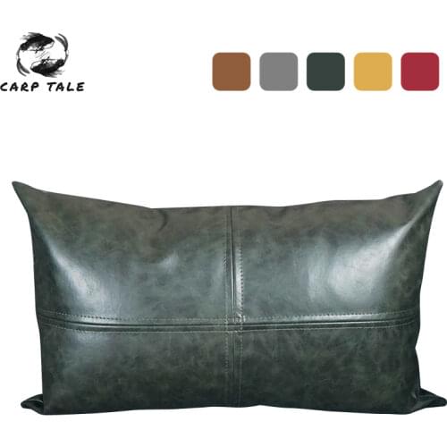 Luxury PU Cushion Cover Leather Pillow Covers Decorative Cushions Sofa Pillow Case 30*50/45*45/50*50cm Cushion Covers Home Car