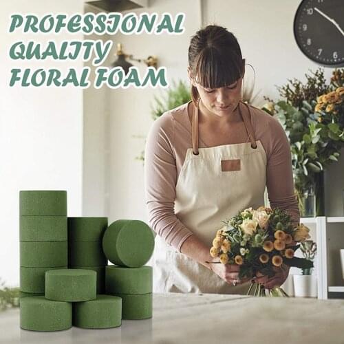 Floral Foam 15 PCS Round Dry Floral Foam Blocks Green Styrofoam Blocks for Artificial Flowers Great for Flower