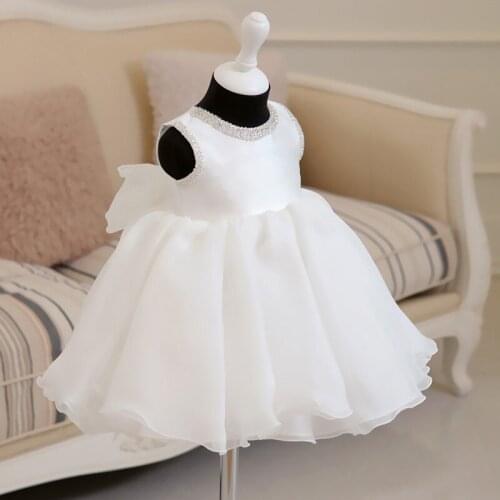 Toddler Glitz Pearl Pageant Dress For Wedding 1 years Birthday Dresses 2016 First Communion Dresses Baby Girl Christening Gown