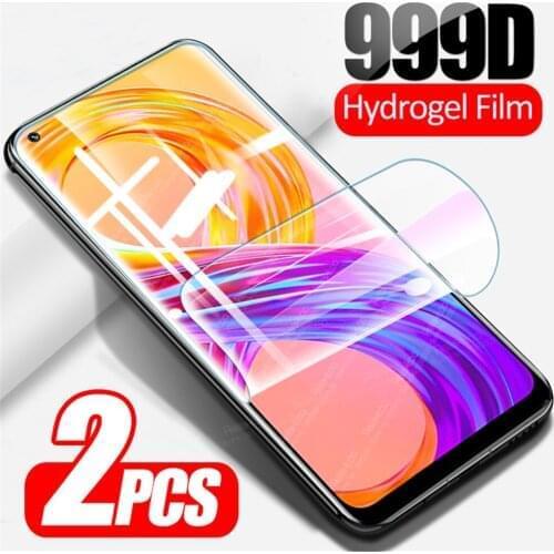 For Realme 8 Pro Film 2pcs Full Curved Hydrogel Protective Film For Oppo Realme8 Realmi 8Pro Screen Protector Not Tempered Glass