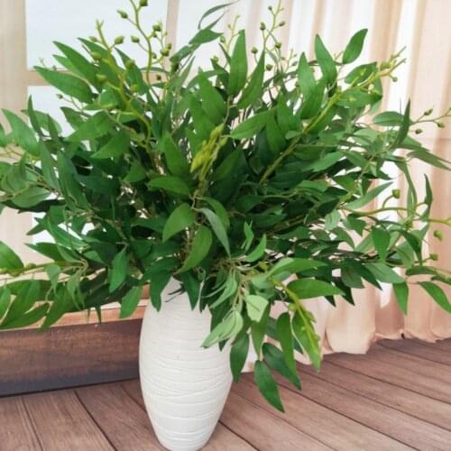 Artificial willow bouquet fake leaves for Home Christmas wedding decoration jugle party willow vine faux foliage plants wreath