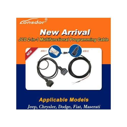 Lonsdor JCD 2-in-1 Multifunctional Programming Cable for Jeep/Chrysler/Dodge/Fiat/Maserati Work with K518ISE