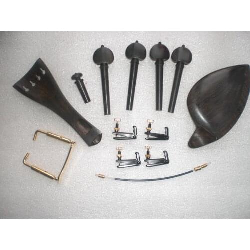 Best Quality Ebony Violin parts with String adjuster tail gut 4/4 0351