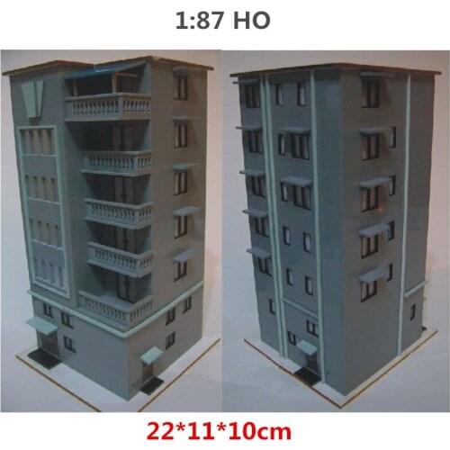 1:87 HO Scale DIY Model 7-story Bungalow Model Sand Table Model C9 for Gifts