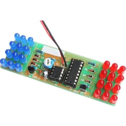 Two-Color Strobe Light Kit NE555+CD4017 Thunderbolt Flash Electronic Production Electronic Training DIY