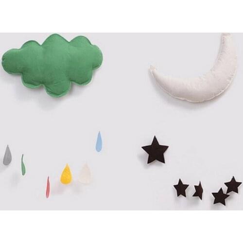 Wall Hanging Decor Clouds Waterdrop for Baby Kids Bedroom Nursery Room Tent AN88