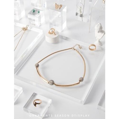 New boutique jewelry rack, acrylic box creative combination jewelry display rack, jewelry shooting props