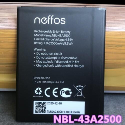 New 3.8V 2500mAh Battery for Neffos NBL-43A2500