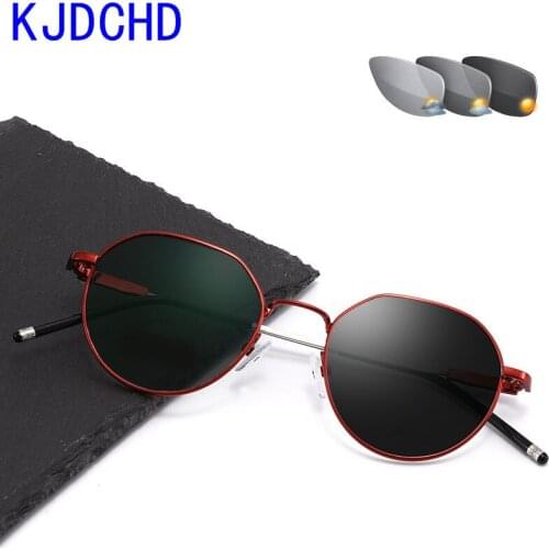 2020 new ladies Photochromic Sunglasses men Round glasses Frame presbyopia Presbyopia Glasses 0 +0.5+1.0+1.5+2.0 to +6.0