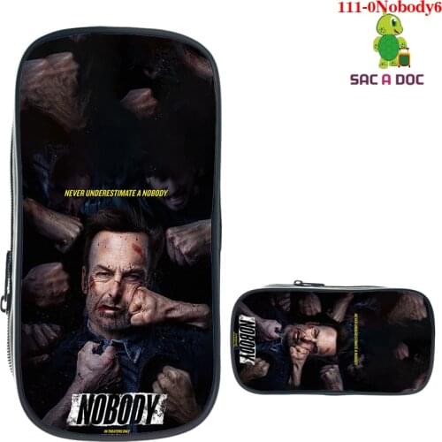 3D Print Nobody 3 Pencil Box Boys Girls Holder Pencil Case Children Nobody Cartoon Bag Women Cosmetic Bags Stationery Supplies