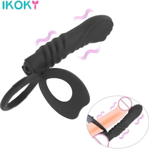 IKOKY Penis Strapon Dildos Anal Plug Butt Vibrator Sex Toys For Men Couples Tools Women Vagina Masturbator Adult Erotic Sex Shop