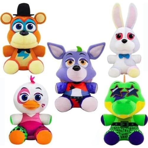 5Pcs/lot Anime FNAF Plush Toy Freddy Fazbear FNAF Plushie Doll Foxy Rabbit Animal Stuffed Toy for Kid Gifts