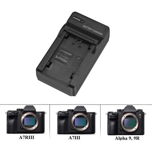 Portable Dual Battery Charger Camera Power Adapter US Plug for Sony Alpha 9 A9 ILCE-9 7RM3 A7RM3 ILCE-7RMIII