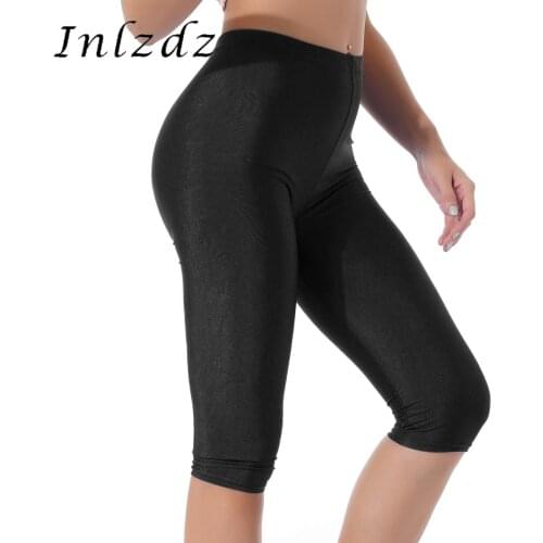 Sexy Womens Ladies Yoga Jogging Capris Pants Stretchy Calf Length Pants Pure Color Elastic Waistband Slim Fit Sport Bottoms