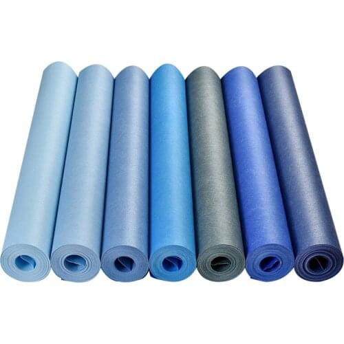 Modern Blue Series Dual Layer Dyeing Plain Silk Wall Papers Home Decor Solid Color Wall Covering Wallpaper Roll for Walls