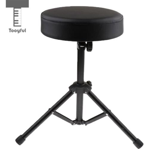 Sunnimix Adjustable Drum Throne Seat Drummers Stool Stand Chair Percussion Parts Lightweight with comfortable padded stool