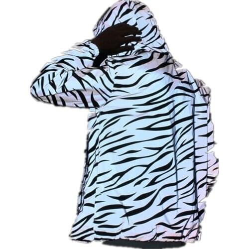 Light-reflecting 2020 Autumn Mens Windbreaker Jacket Fashion Bomber Jackets Men Hip Hop Harajuku Streetwear Hooded Zipper Coats