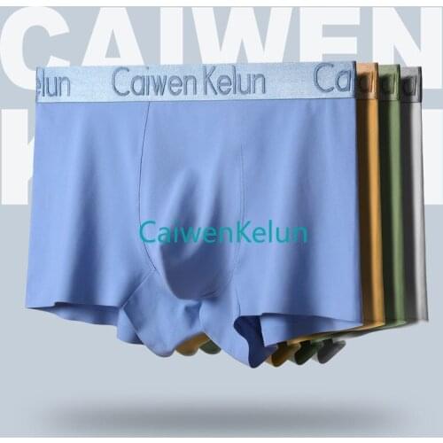 4-piece Set New Gift Box Mens Underwear Briefs Summer Pure Cotton Loose Breathable Personality Seamless Briefs Head