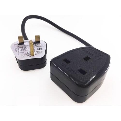 UK extension cord , IEC UK 3Pin Male Plug to UK 3Pin Female Socket Power Adapter Cable ,13A