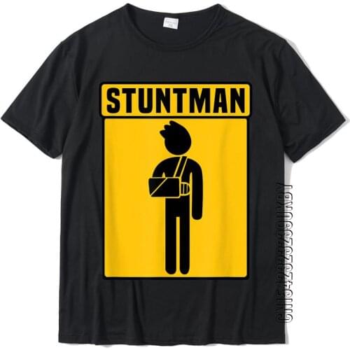 Funny Stuntman T-Shirt Stunt Arm In Cast By Zany Brainy Summer Cotton Student Tops Tees Geek Cute Top T-Shirts