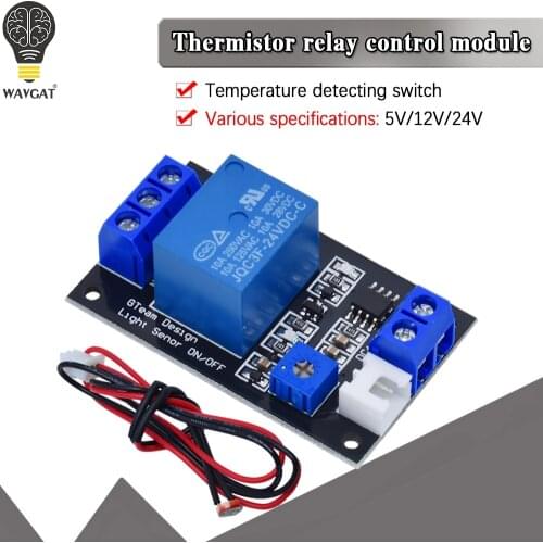 1 Channel 5V 12V 24V Thermistor Relay Module Temperature Controller Temperature Sensor Switch Module Thermostat